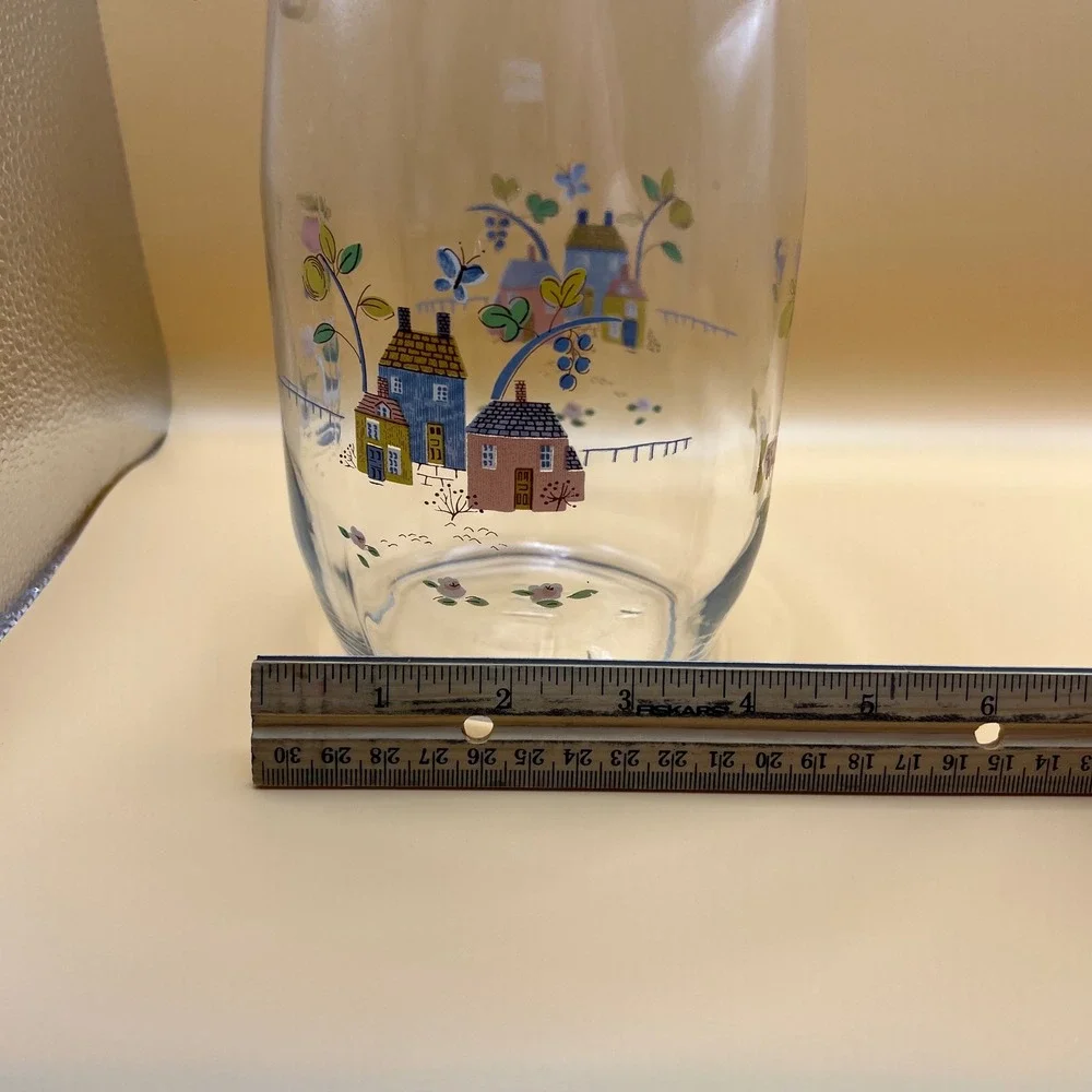 Vintage ARC France 1.5L Glass Heartland Canister Cottagecore Wire Hinged Lid
